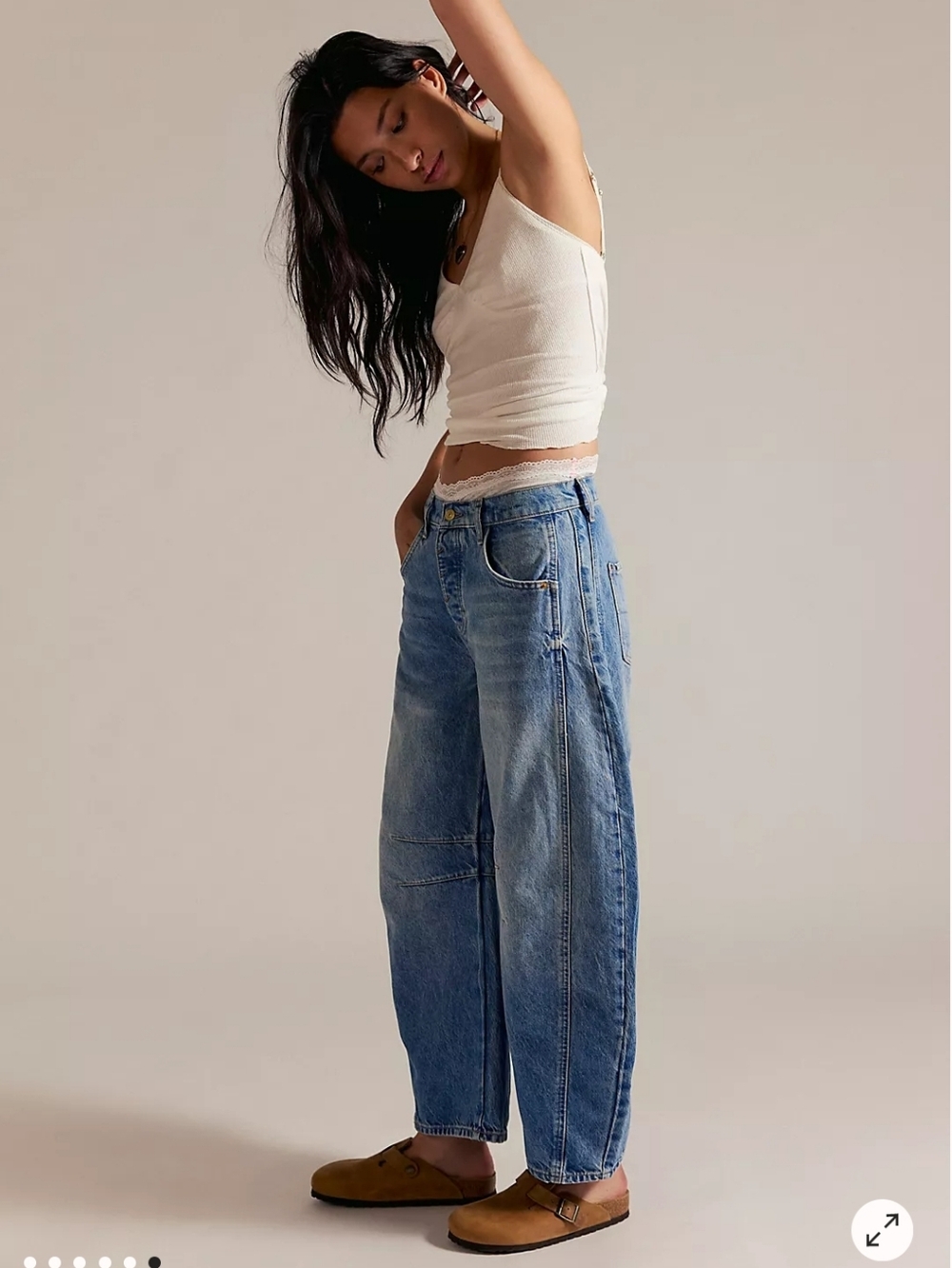 NWOT We The Free Good Luck Mid-Rise Barrel Jeans - Picture 5 of 16